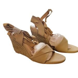 Scoop Women s Ankle Tie Wedge Sandals Mealie neutral size 9